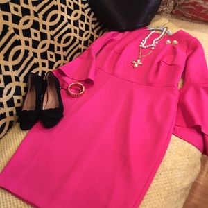 Eloquii hot pink body com dress bring in the year